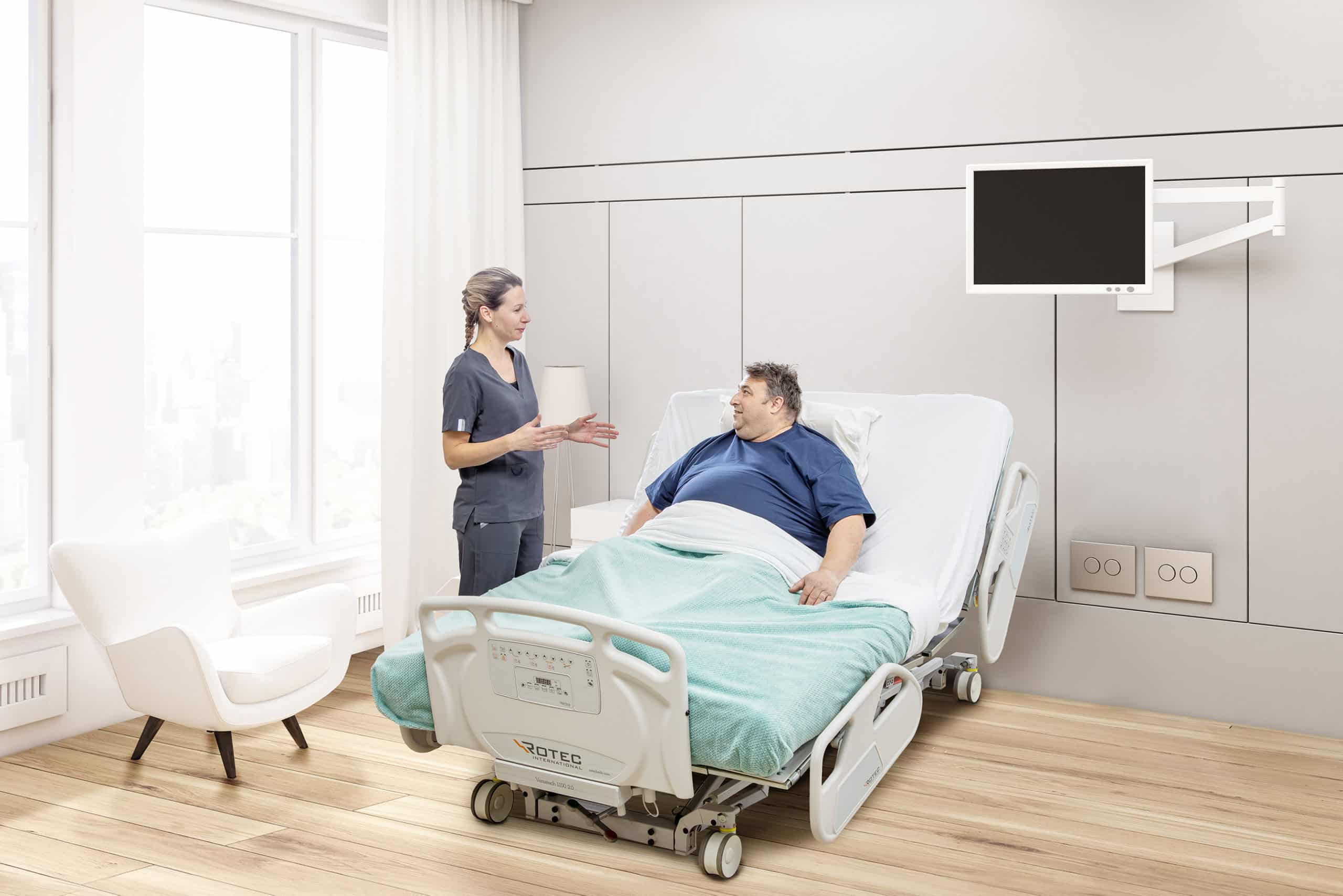 ROTEC hospital bed for the bariatric user Baron Mag