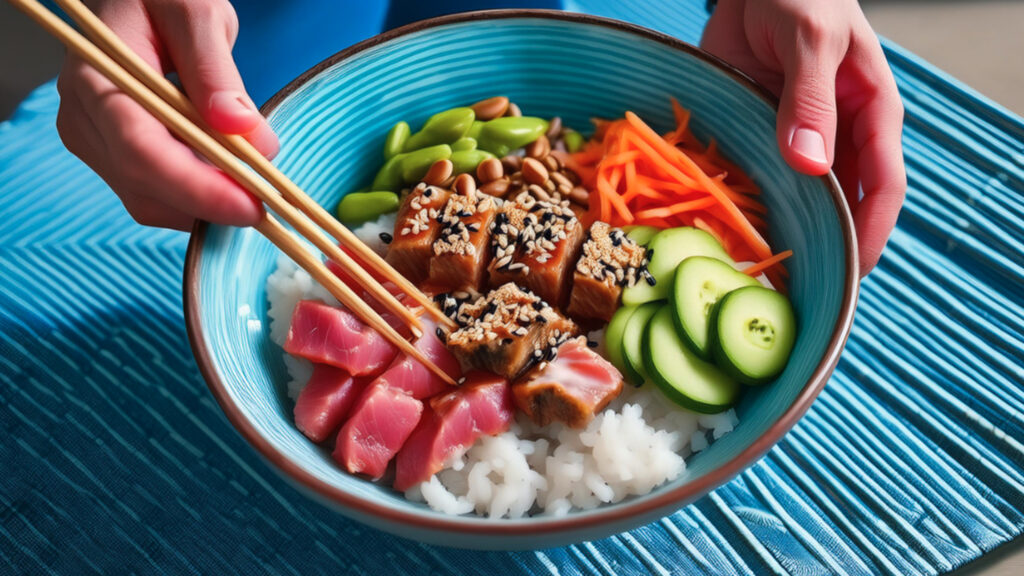 Teriyaki Tuna Poke Bowl